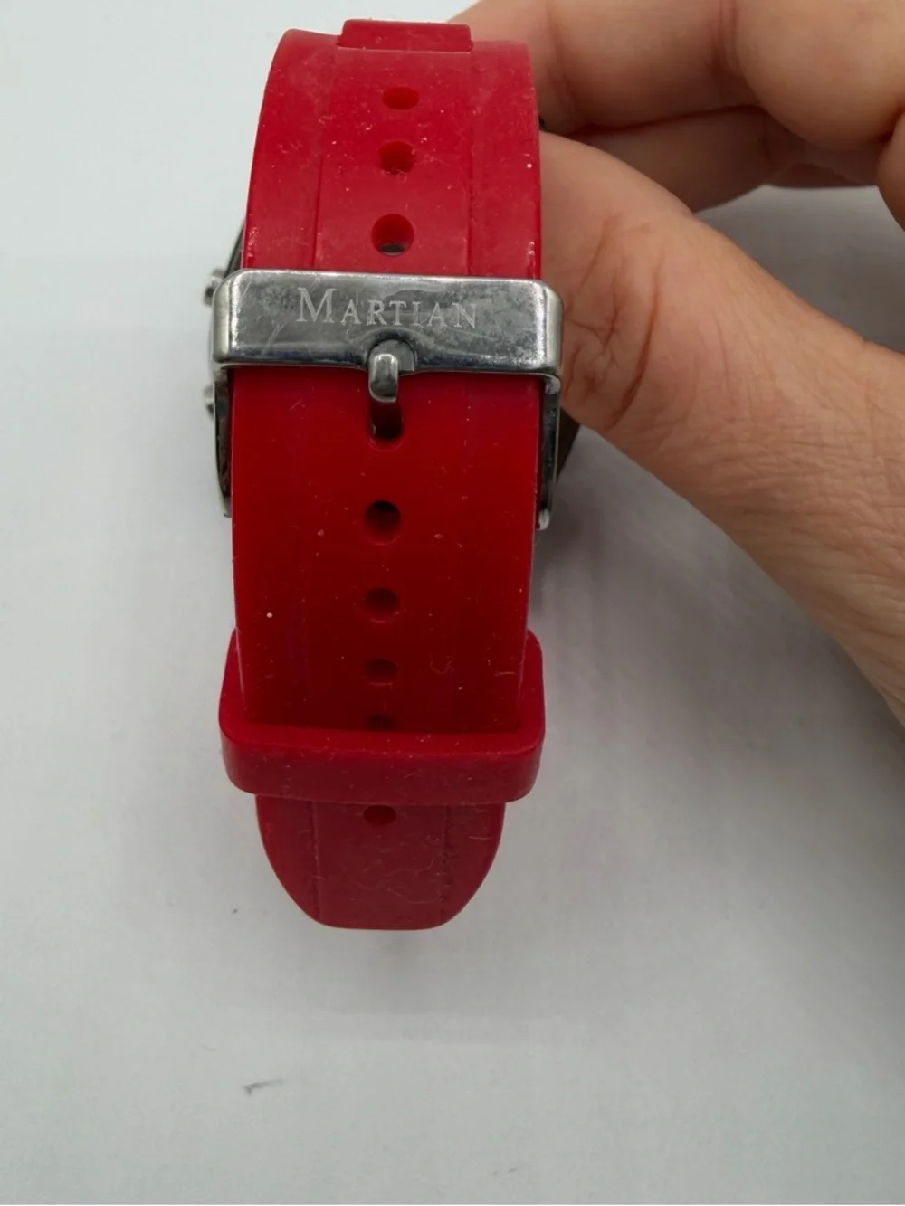 Martian Notifier Smartwatch Red Black Hybrid Analog Digital Parts